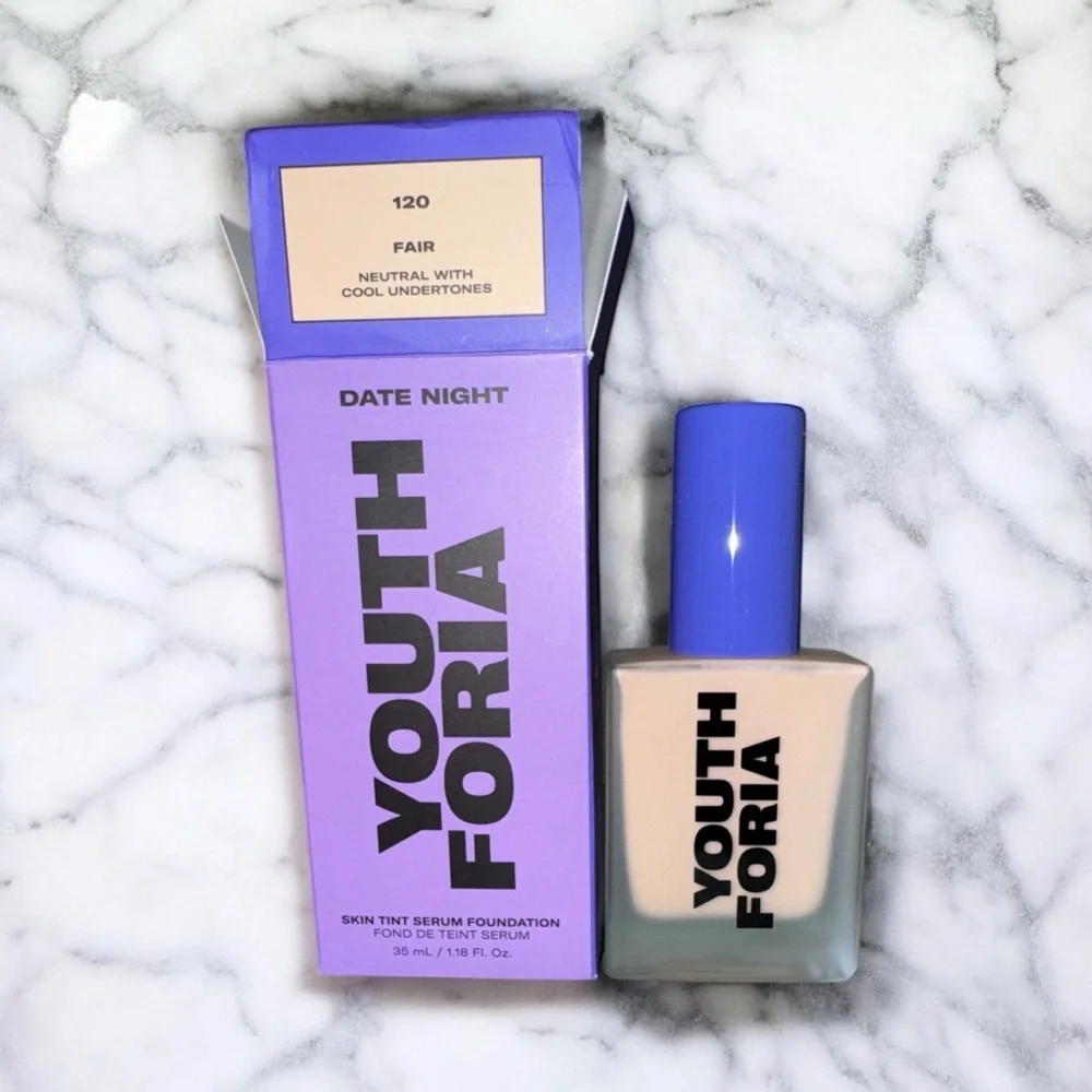 Youth Foria Date Night Skin Tint Serum Foundation Korean Skincare NIB 120